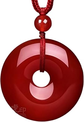 Natural Red Agate Chalcedony Safety Clasp Pendant Jade Necklace Birthday Gift Small Jewelry Unisex